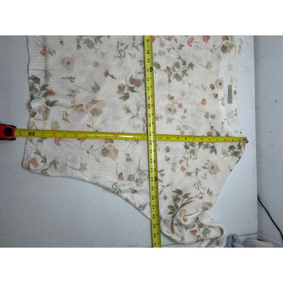 Anna Melani lightweight Dolman sleeve floral sweater made in Italy size M - Picture 5 of 5